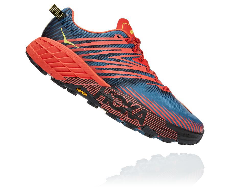 Tenis Trail Hoka One One Masculino Vermelhas - Speedgoat 4 - 712-OIKGAE